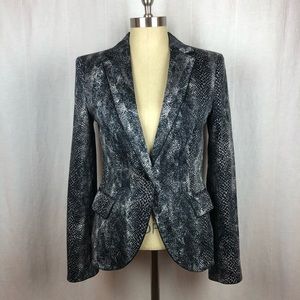 Leopard print blazer jacket.